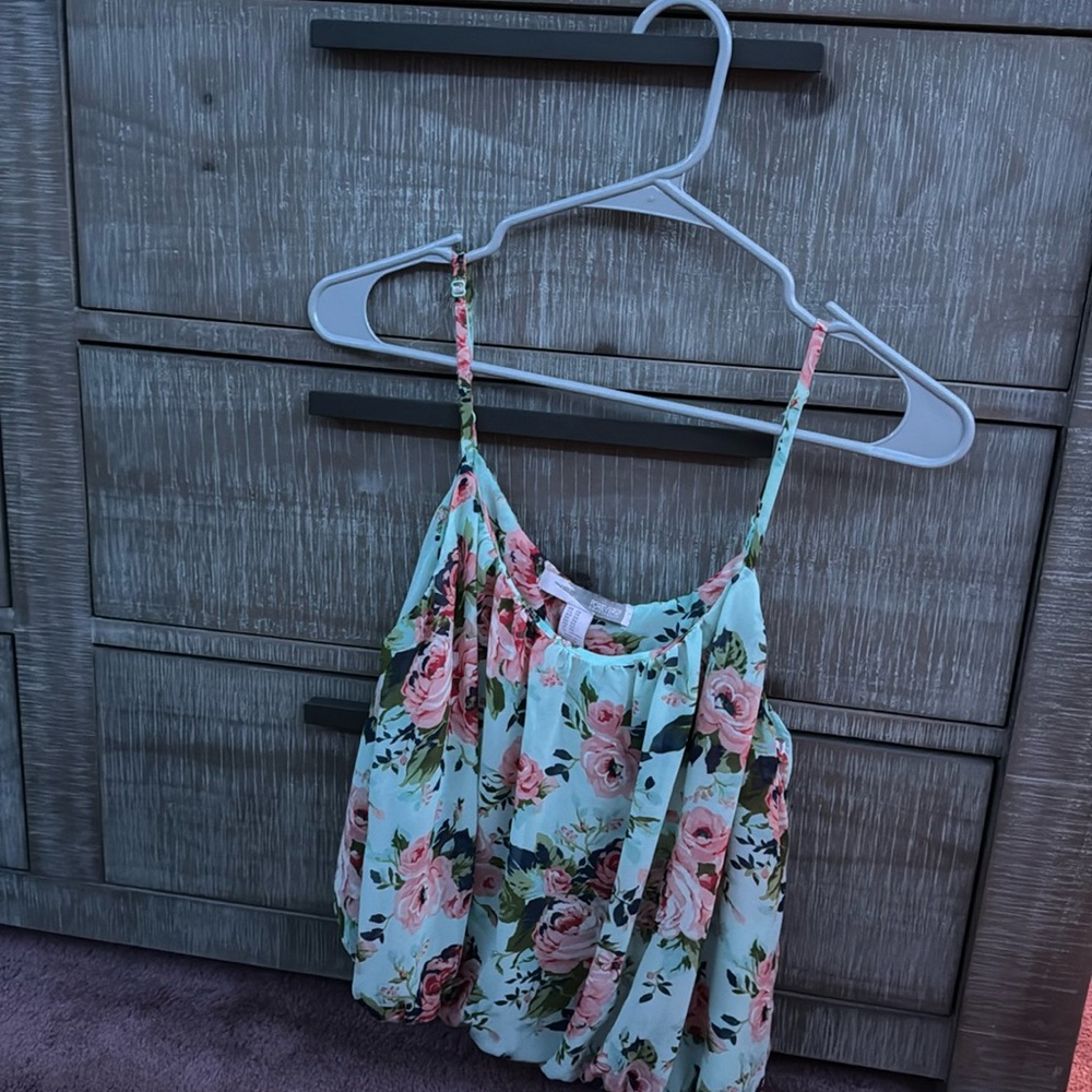 Blue floral shirt